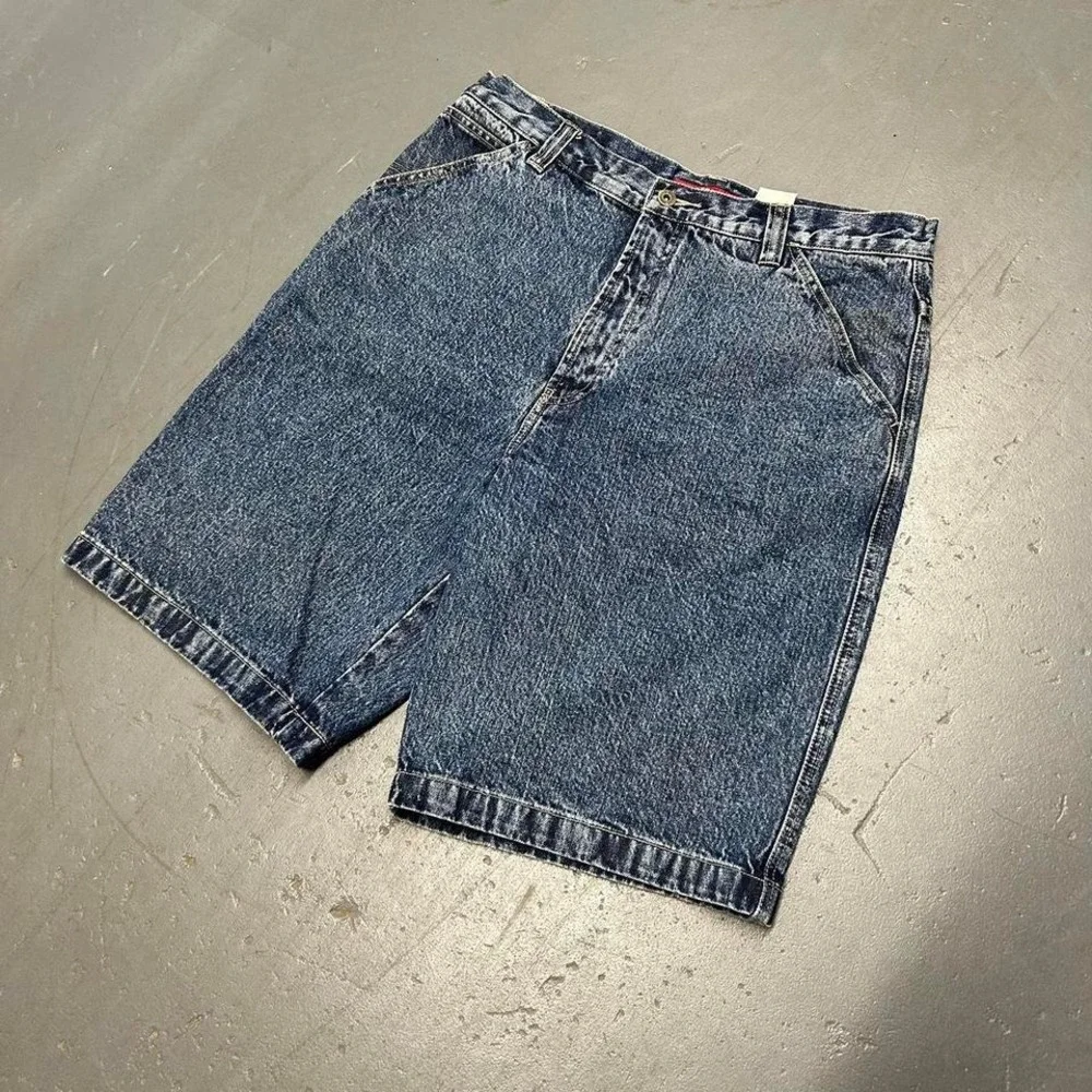 Vintage Y2K Unionbay baggy wide leg long carpenter denim jean shorts jorts